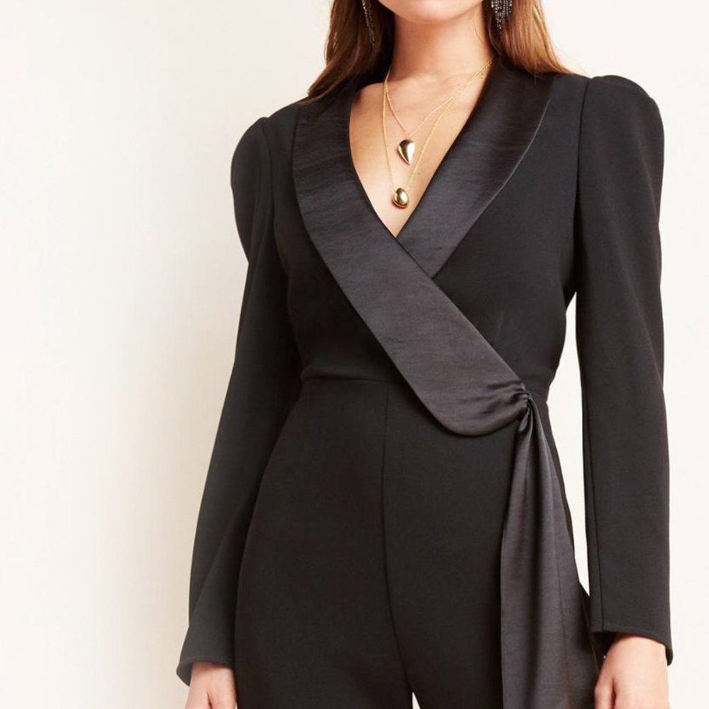 Anthropologie Tesorina Tuxedo Jumpsuit